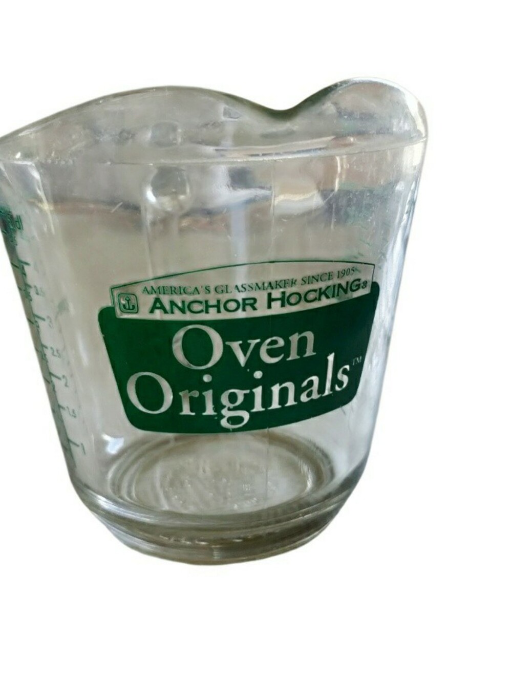 Vintage Anchor Hocking Oven Originals Glass Measuring Cup 2 Cup With Handle